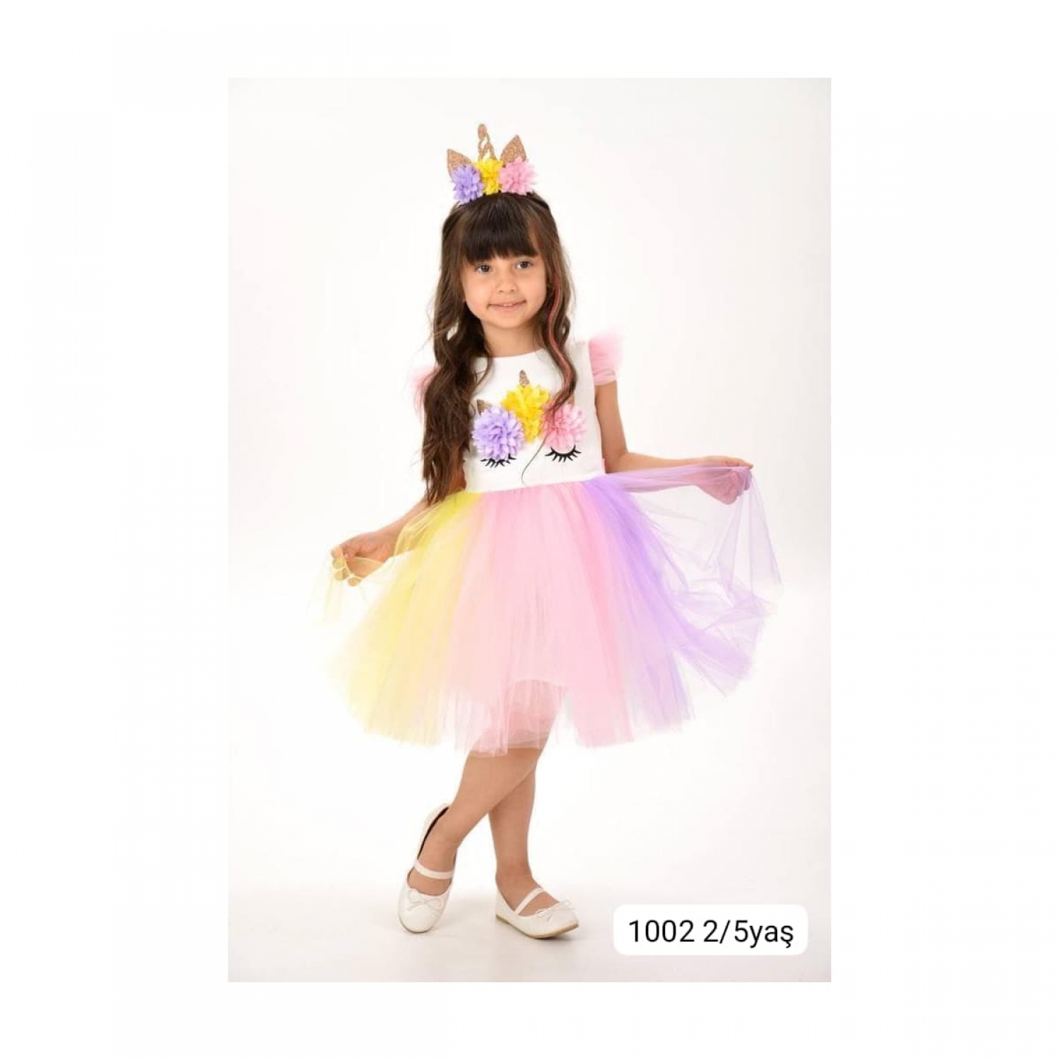 BUSE-1002 2/5 KİRPİK ELBİSE 