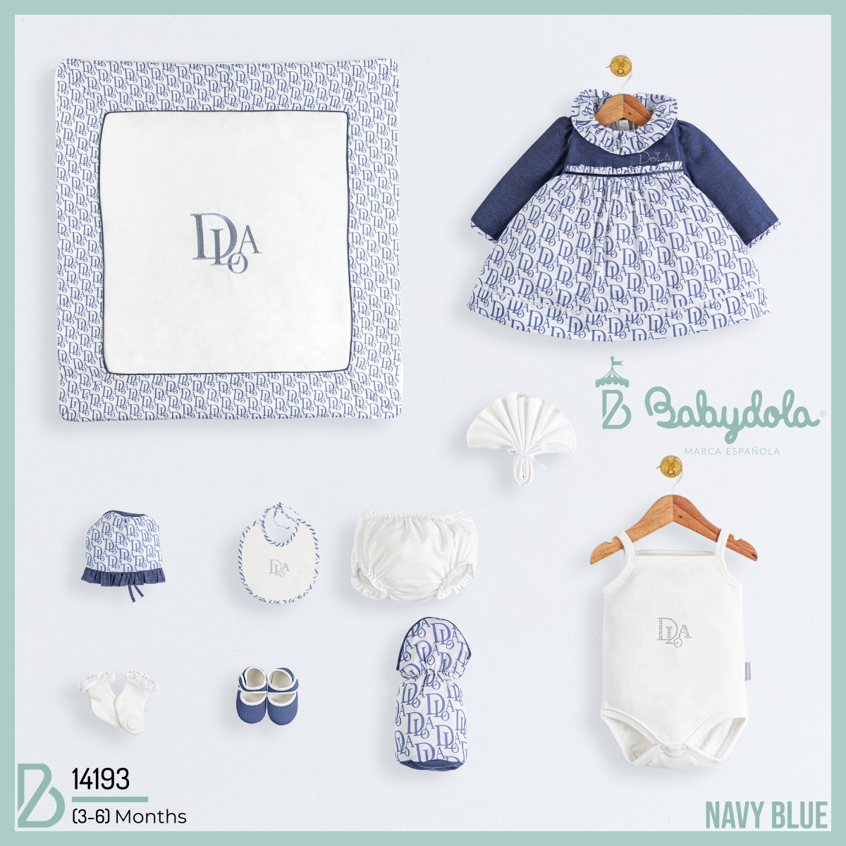 BABYDOLA-14193  ZIBIN SET-NAVYBLUE