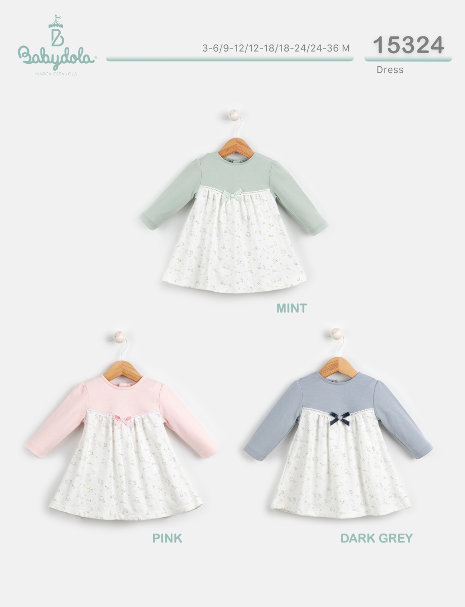 BABYDOLA-15324 ELBISE -D.GREY