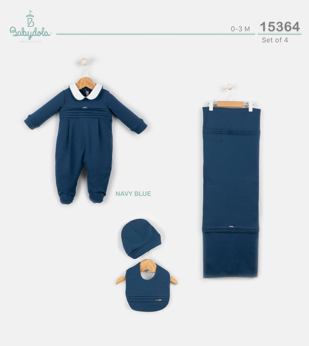 BABYDOLA-15364 ZIBIN SET -ECRU