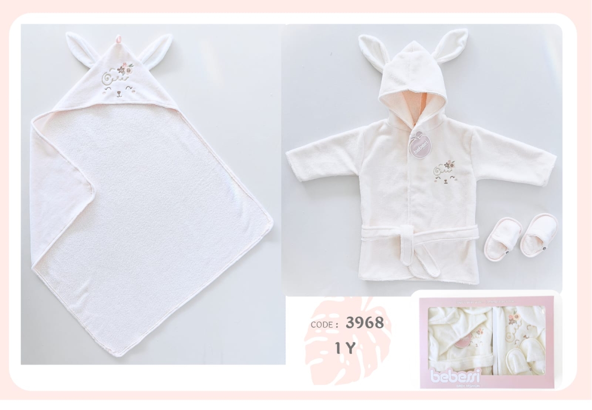 BEBESSI-3968 BORNOZ SET