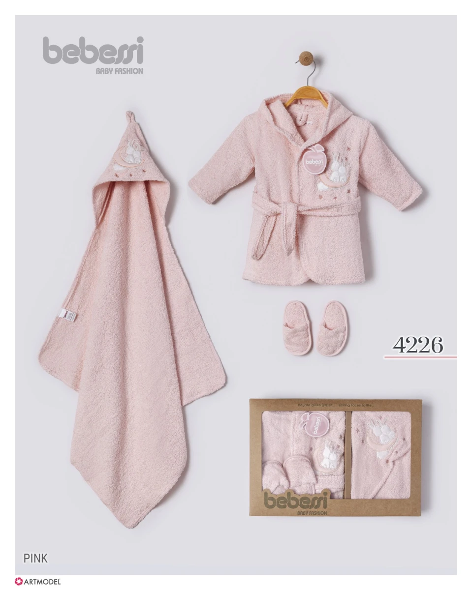 BEBESSI-4226 BORNOZ SET