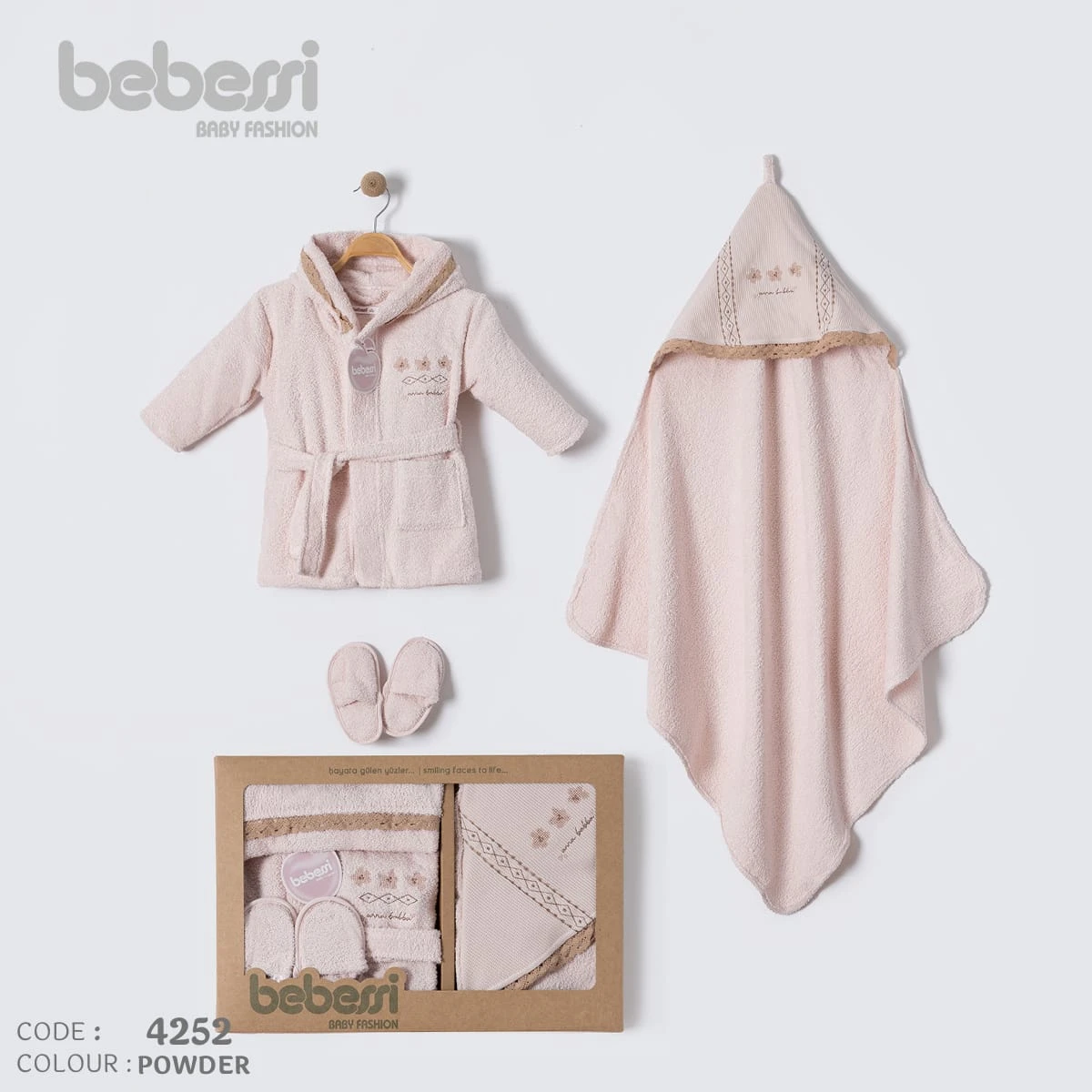BEBESSI-4252 BORNOZ SET