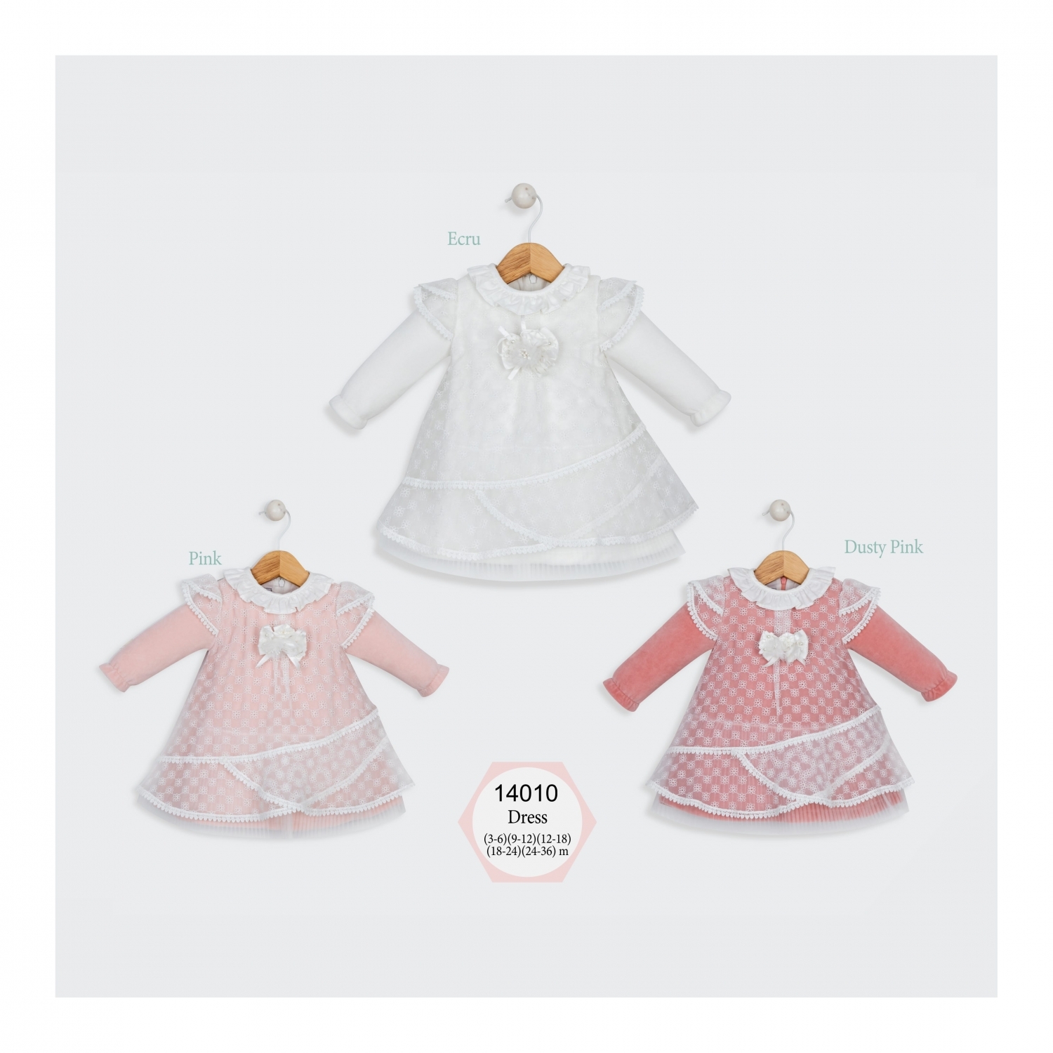 BABYDOLA-14010 ELBISE -D.ROSE
