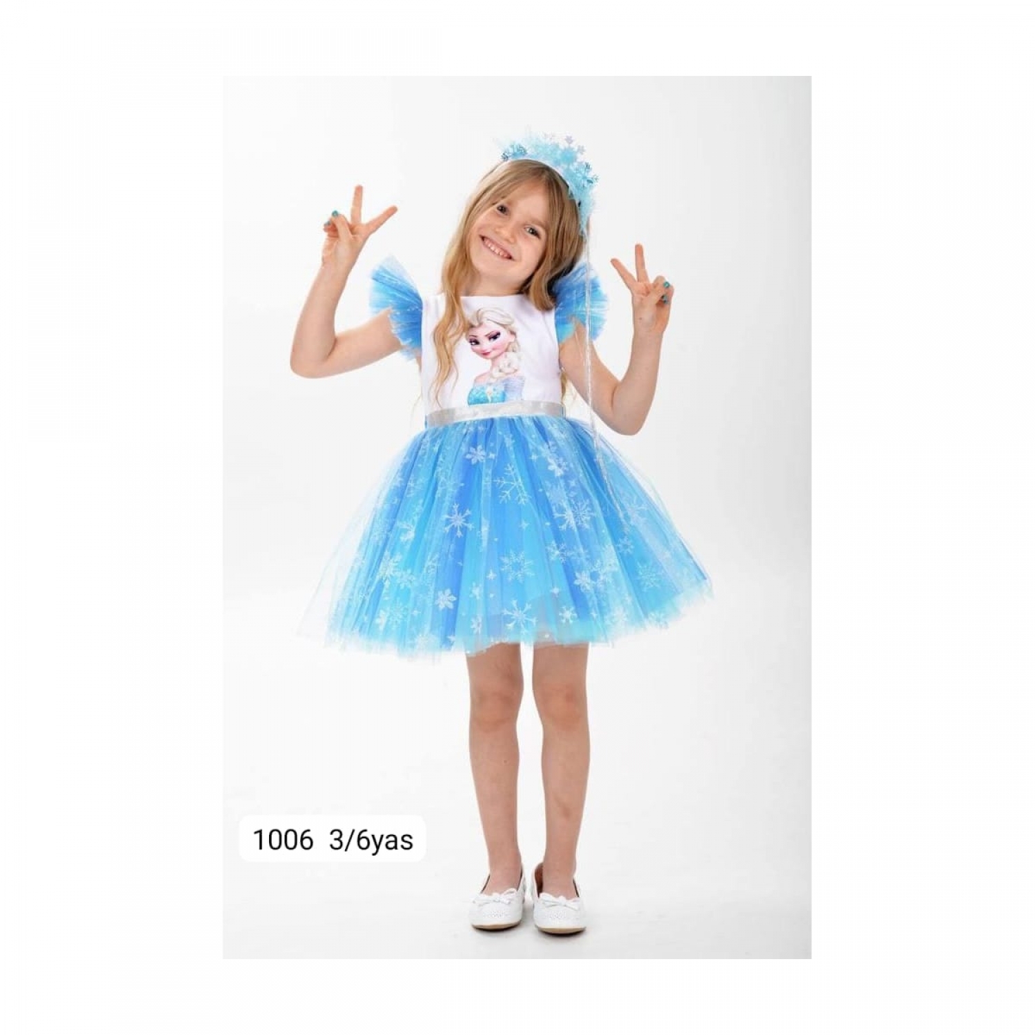 BUSE-1006 3/6 ARZU ELSA ELBİSE 