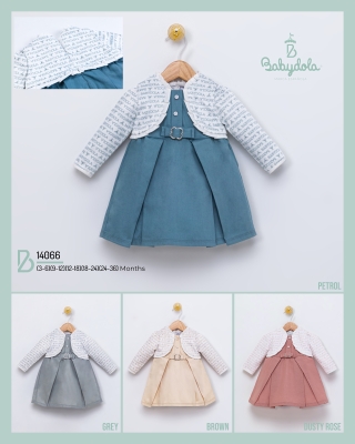 BABYDOLA-14066 ELBISE -P.BLUE