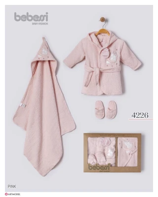 BEBESSI-4226 BORNOZ SET