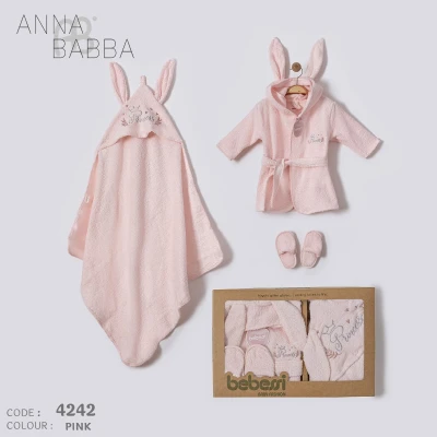 BEBESSI-4242 BORNOZ SET
