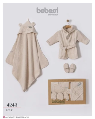BEBESSI-4243 BORNOZ SET
